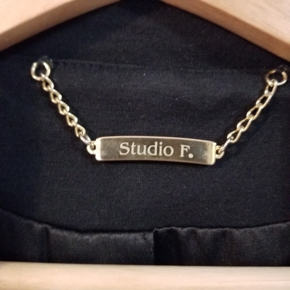 Studded Military Style Black Blazer - Picture 5 of 6